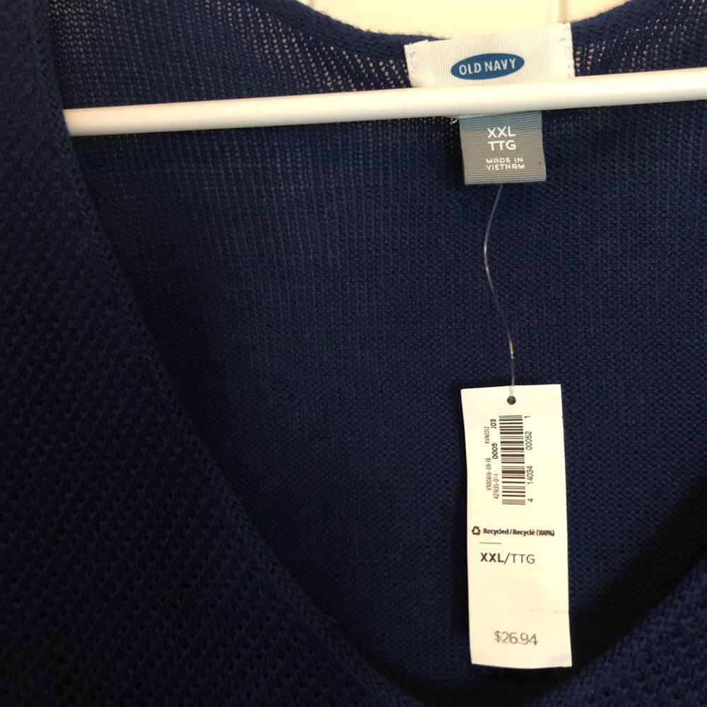 Blue Waffle Knit Sweater - NWT